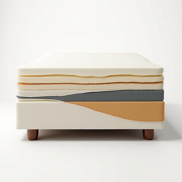 Taiga Neのハイブリッドマットレスの断面